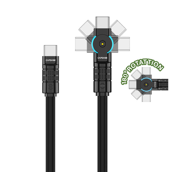 Capdase Rotary MET USB-C TO C - 180° Rotating Cable