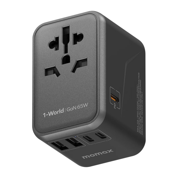 Momax UA8 1-World 65W GaN USB Travel Socket