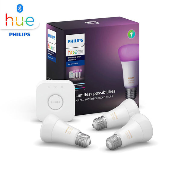 Philips Hue White and Color Ambiance Starter Kit 9W (3 Bulbs - A60 E27)